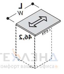 Топ для тумбы приставной 5th Element (ширина 46,2 см, глубина 80 см) арт.152422