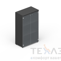Orbis Шкаф для документов средний с тонированными стеклянными дверцами