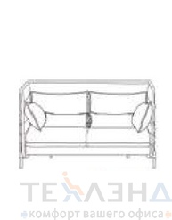Диван двухместный с низкой спинкой Тесла