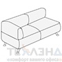 Офисный диван Диван двойной с одним подлокотником